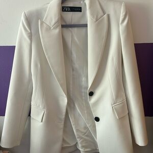 Zara Cream Tailored Blazer